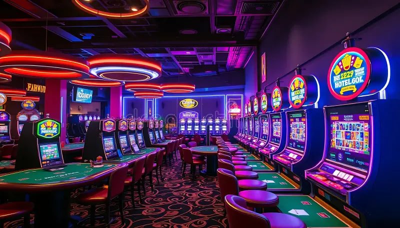 casino baccarat table ကစားနေသည့် မြင်ကွင်း
